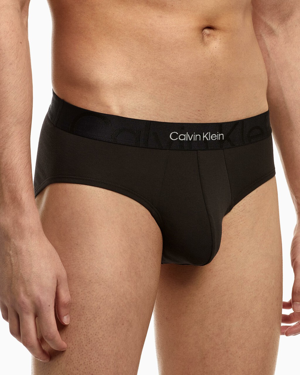 EMBOSSED ICON COTTON HIPSTER BRIEFS, Black, hi-res