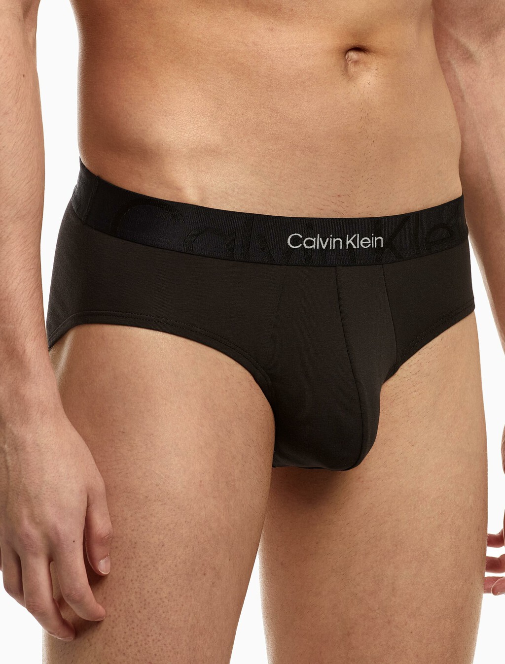 Embossed Icon Cotton Hipster Briefs, Black, hi-res