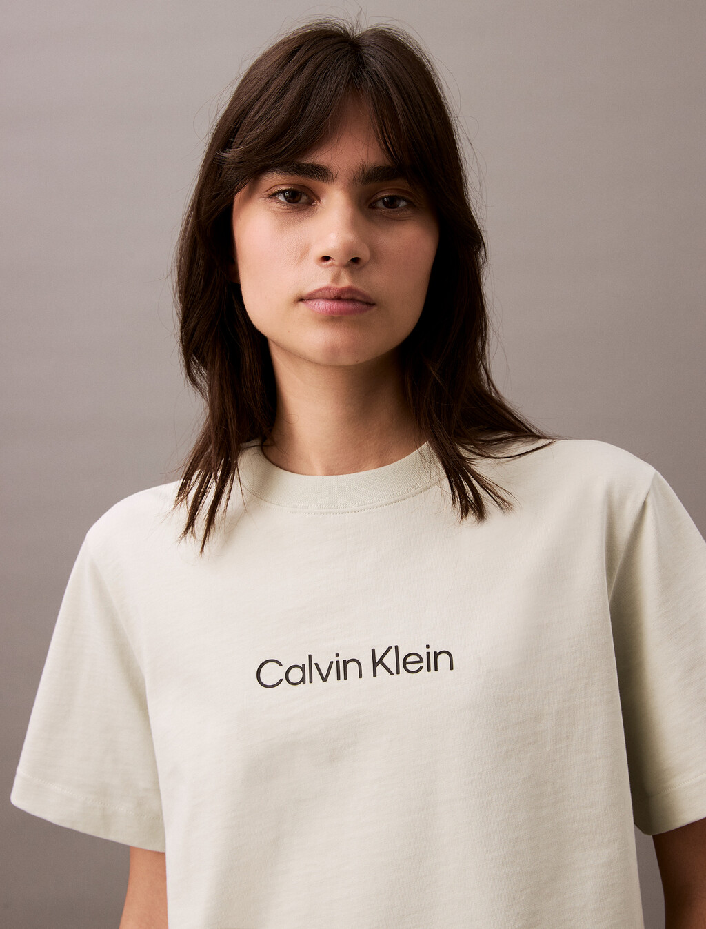 Relaxed Standard Logo Crewneck Tee, Green Tint, hi-res