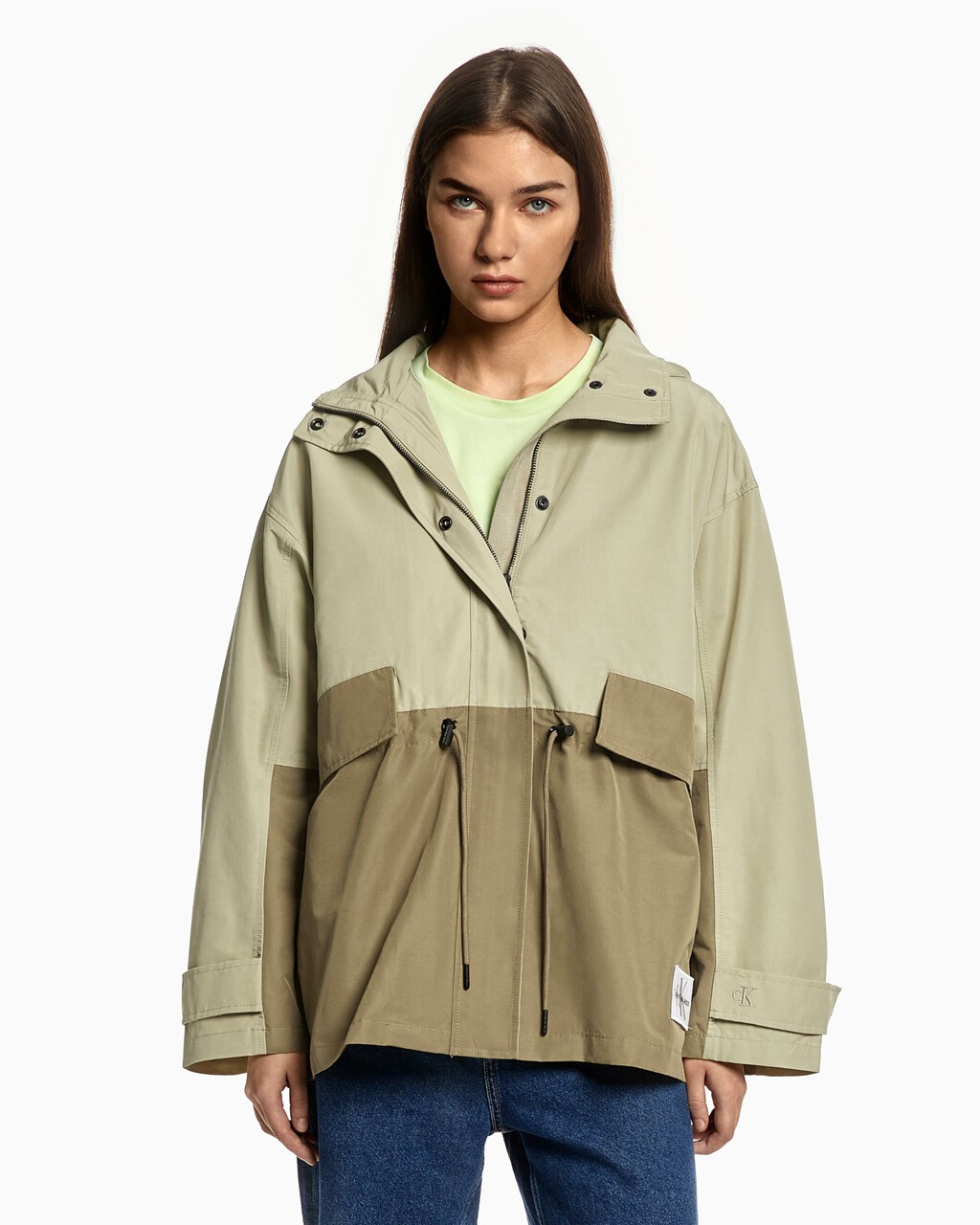 COLOR BLOCK UTILITY PARKA JACKET, Woodridge, hi-res