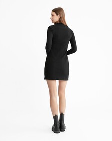 Monologo 羅紋修身 Polo 洋裝, Ck Black, hi-res