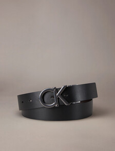 Monogram Plaque Belt 35mm, BLACK TX/ BROWN, hi-res