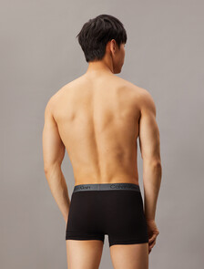 Cotton Modal Trunks 3 Pack, black/ wolf grey/ black, hi-res