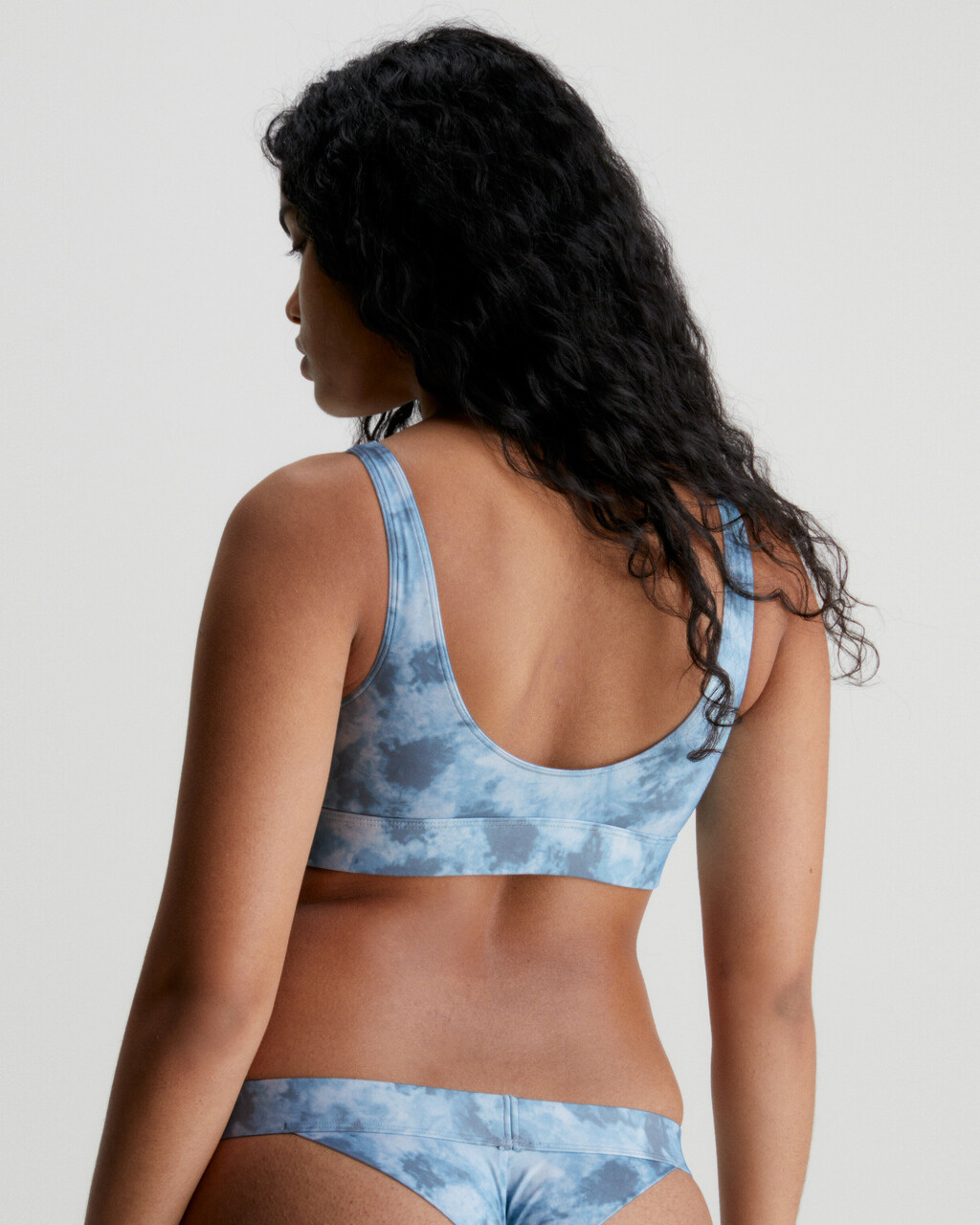 CK Authentic Bralette Bikini Top, Ck Tie Dye Blue Aop, hi-res