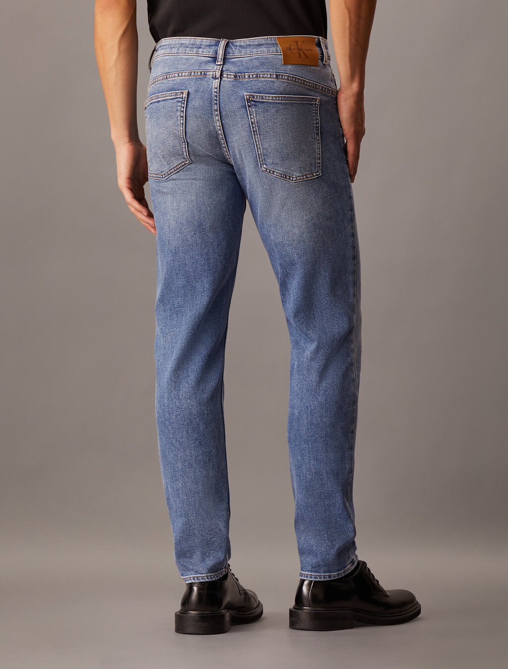 Luxe Lined Body 窄口牛仔褲, Denim Medium, hi-res