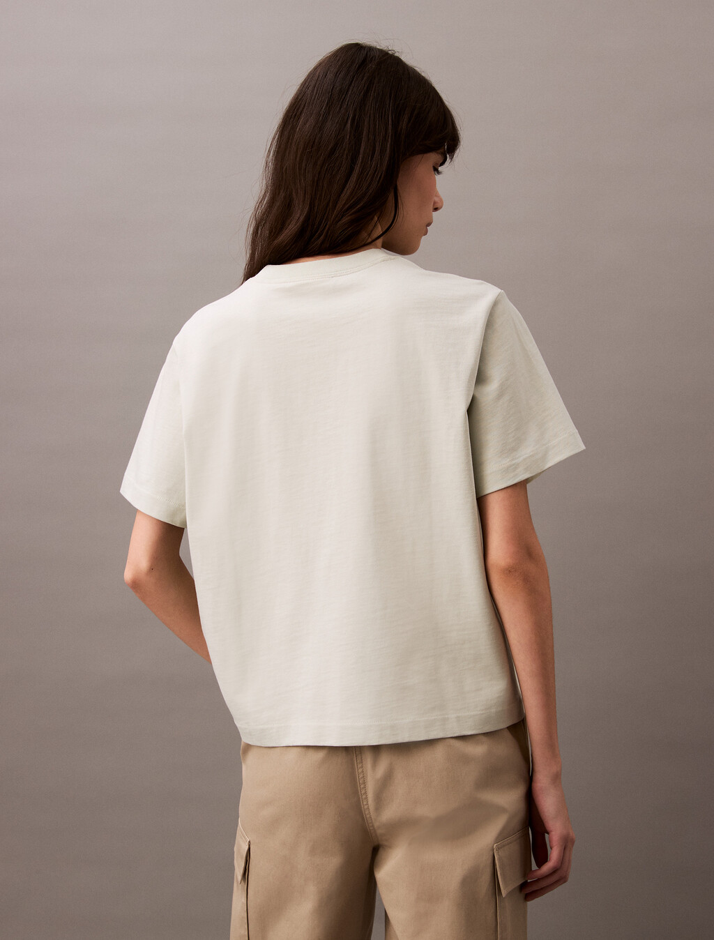 Relaxed Standard Logo Crewneck Tee, Green Tint, hi-res
