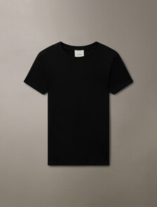 Refined Cotton Jersey Slim Tee, Black, hi-res