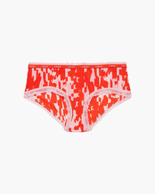 BOTTOM'S UP REFRESH 滿版印花低腰內褲, COLLAGE STRIPE+PINK SHELL, hi-res