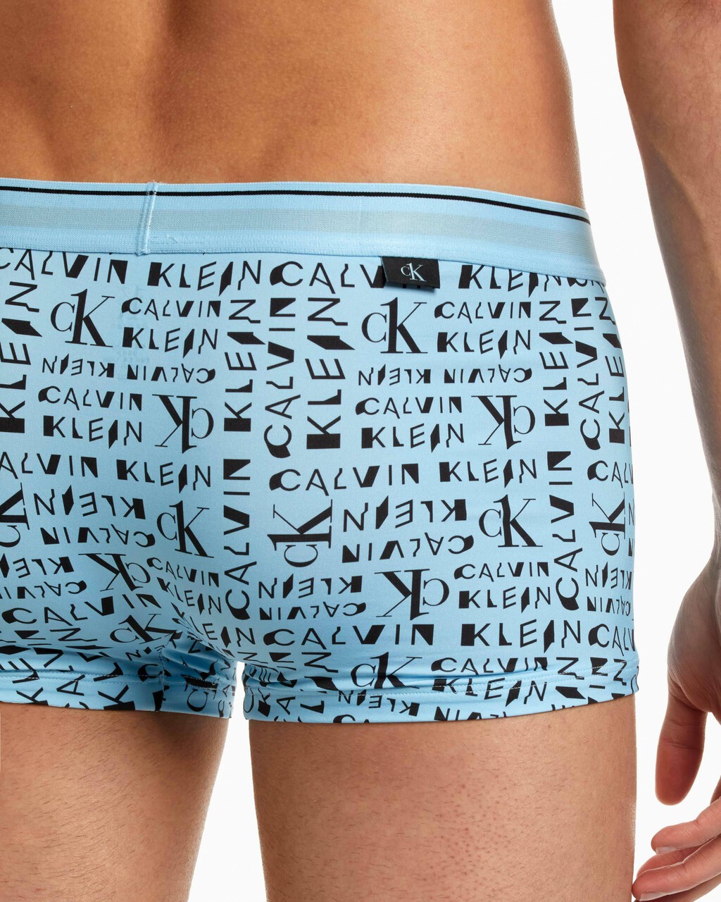CK ONE PRINT MICRO LOW RISE TRUNKS, 10211 MORPH LOGO PRINT+FOGGY BLUE, hi-res