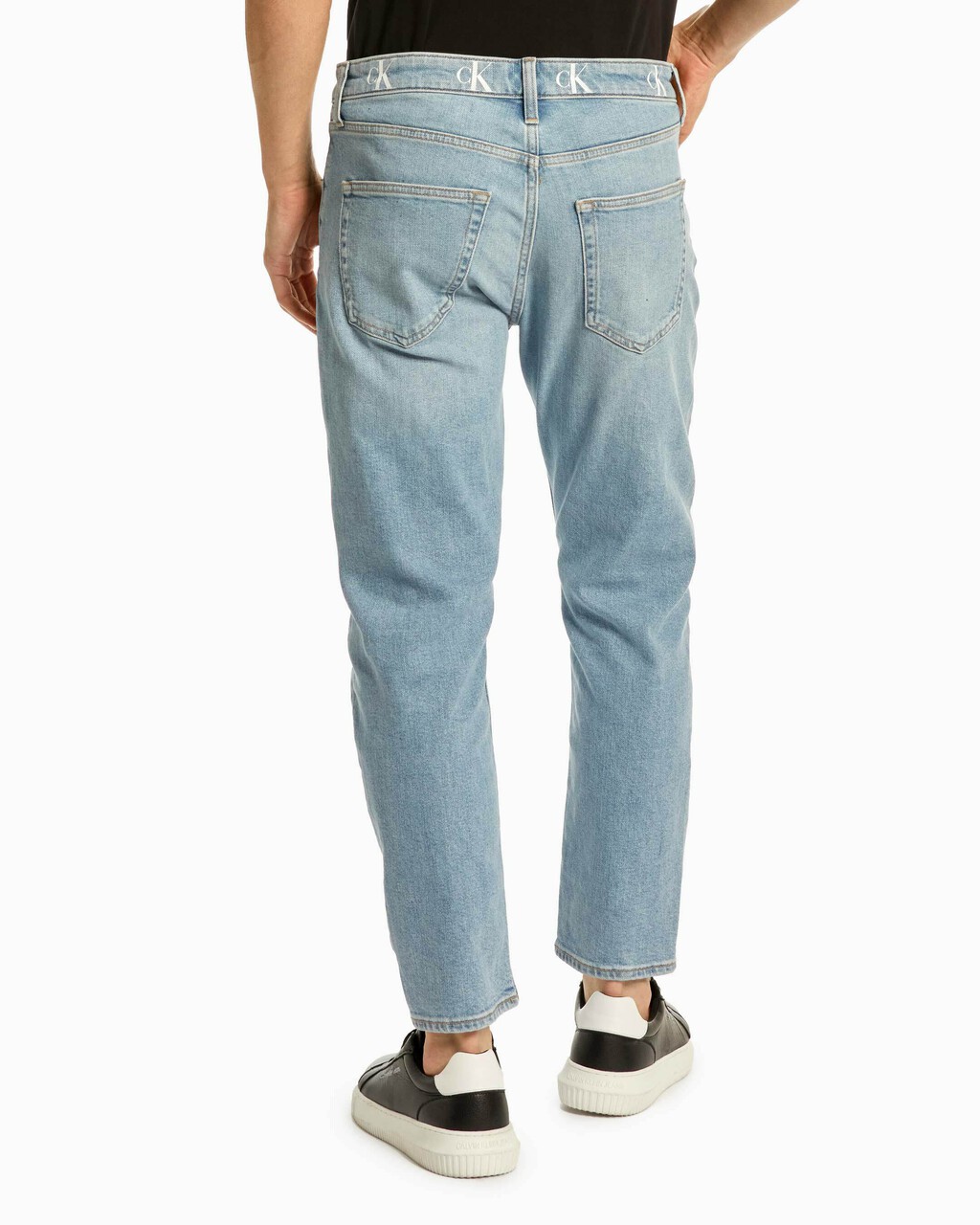 Monogram Logo Dad 牛仔褲, Light Blue Logo Wb, hi-res