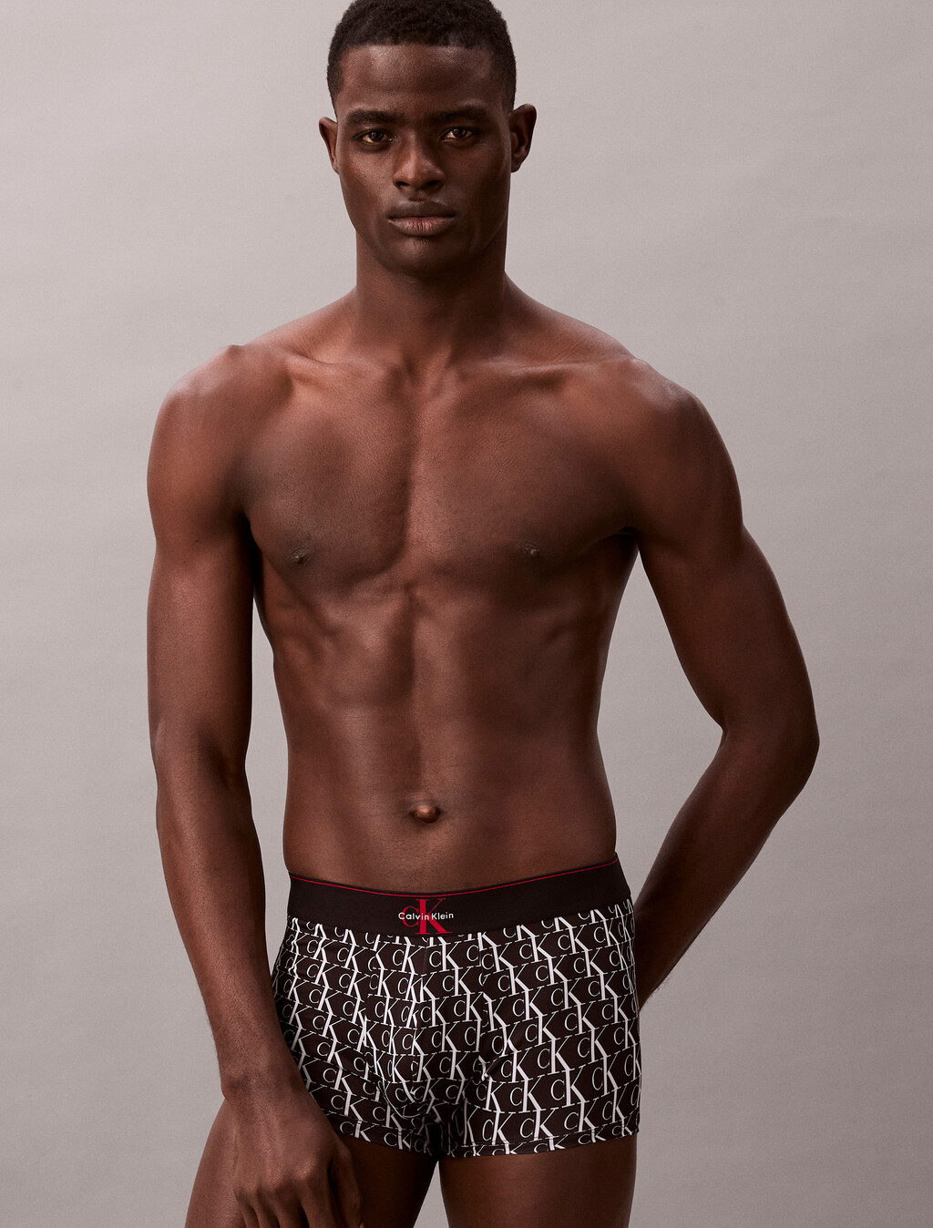 Monogram 圖案低腰平口內褲, STEPPING LOGO BLACK, hi-res