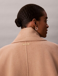 羊毛混紡圍巾大衣, Amphora, hi-res