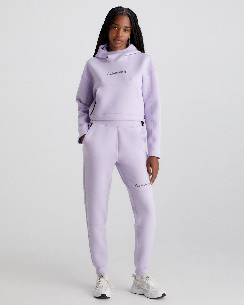 Relaxed Spacer Knit Joggers, PASTEL LILAC, hi-res