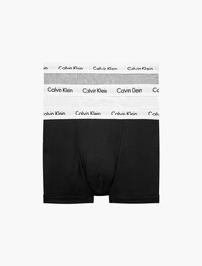 Cotton Stretch 低腰貼身短版四角褲（3 件組）, 1 Black / 1 White / 1 Grey Heather, hi-res