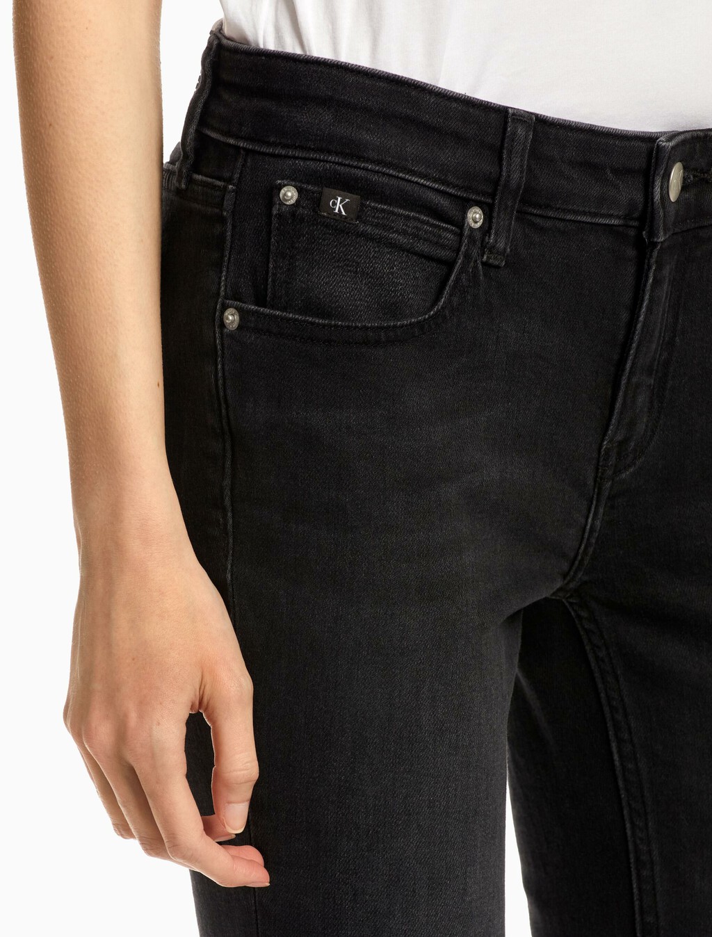 Core Black 及踝貼身牛仔褲, Acd Wash Black, hi-res
