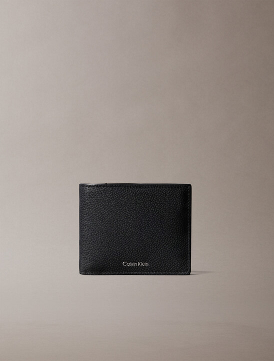 金屬燙印壓花標誌零錢對摺式銀包