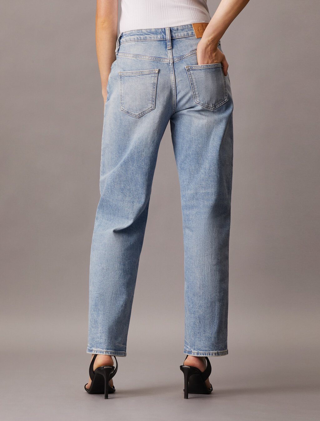 Italian Denim Central Seam 90s Straight Jeans, Denim Light, hi-res