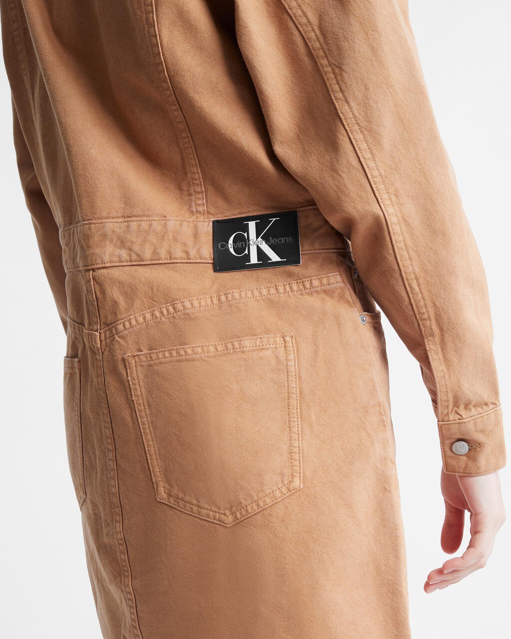 Modern Workwear Canvas Trucker Dress, CANVS TIGER EYE, hi-res