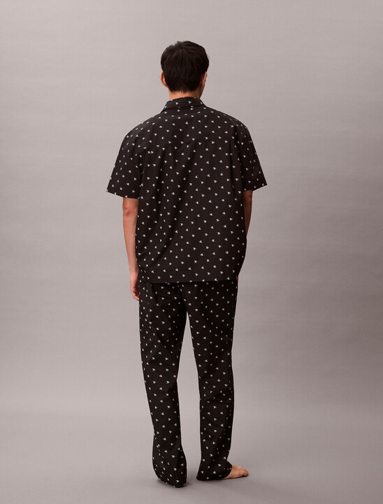 府綢棉睡裝襯衫