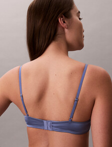 Signature Satin Lightly Lined Demi Bra, Blue Tulip, hi-res