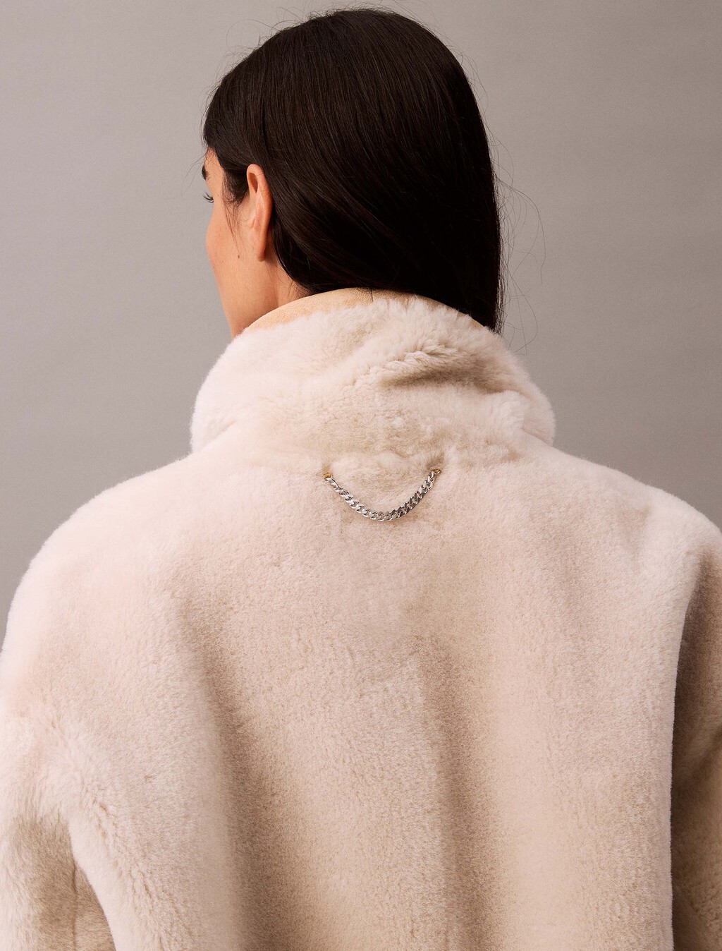Reversible Shearling Coat, Natural / Ivory, hi-res