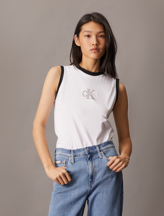Slim Monogram Tank Top