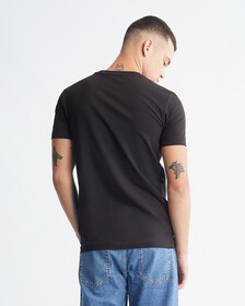 金屬色 Monogram 有機棉 T 裇, Ck Black, hi-res