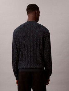 Allover Emblem Logo Relaxed Jumper, Magical Forest, hi-res