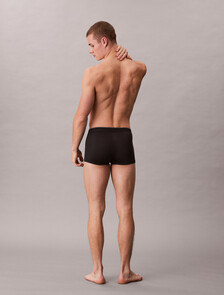 Monogram 圖案低腰平口內褲, Black, hi-res