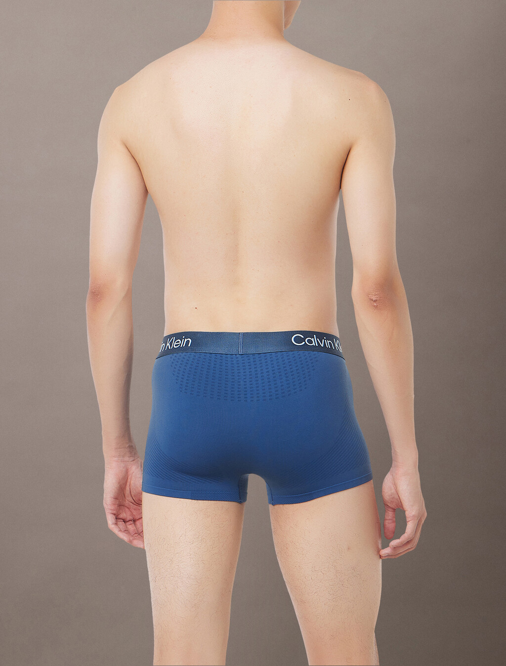 CK Pro Fit Micro Low Rise Trunks, Dark Denim w/ White Logo, hi-res