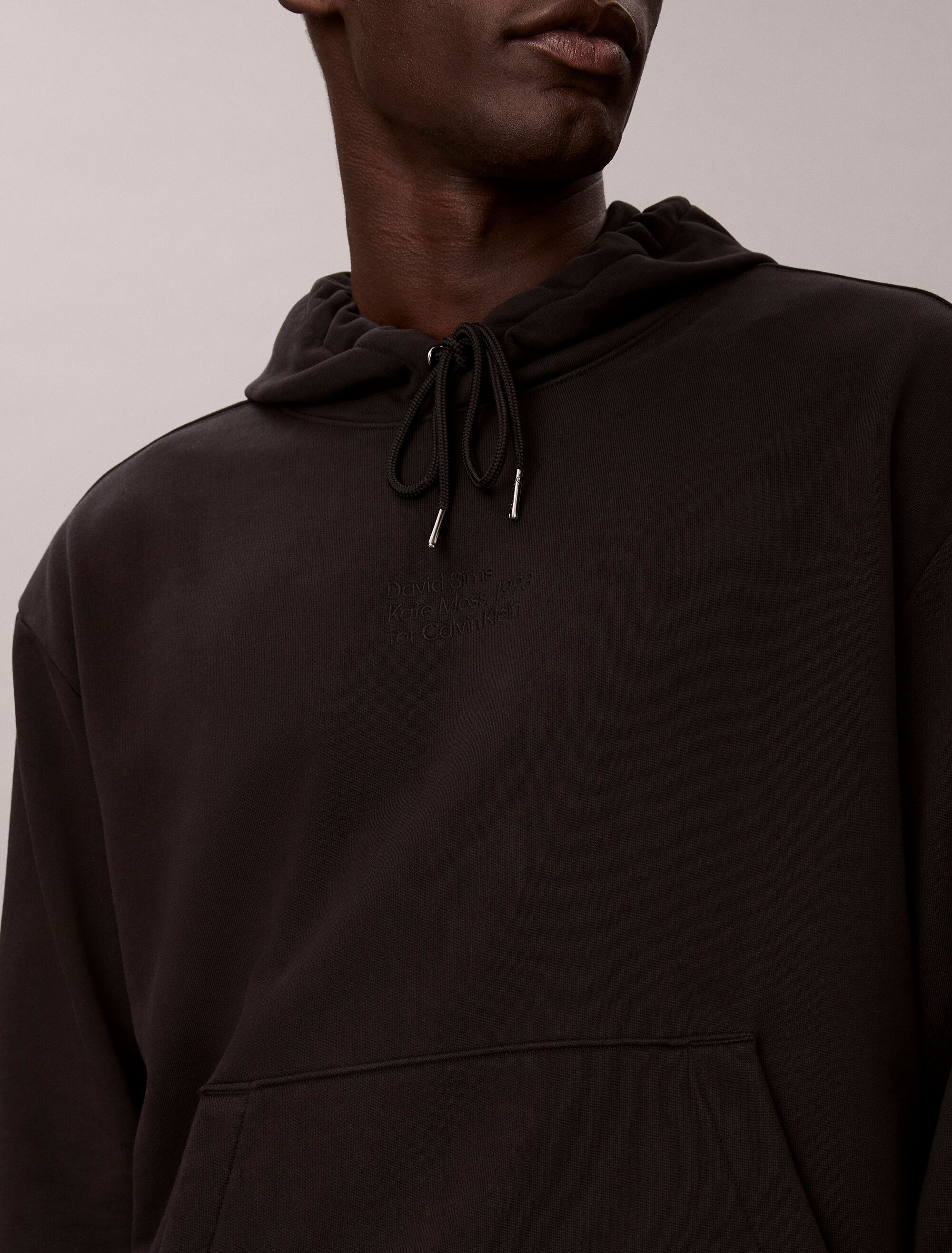 Kate Moss Fleece Graphic Hoodie | black | Calvin Klein Hong Kong