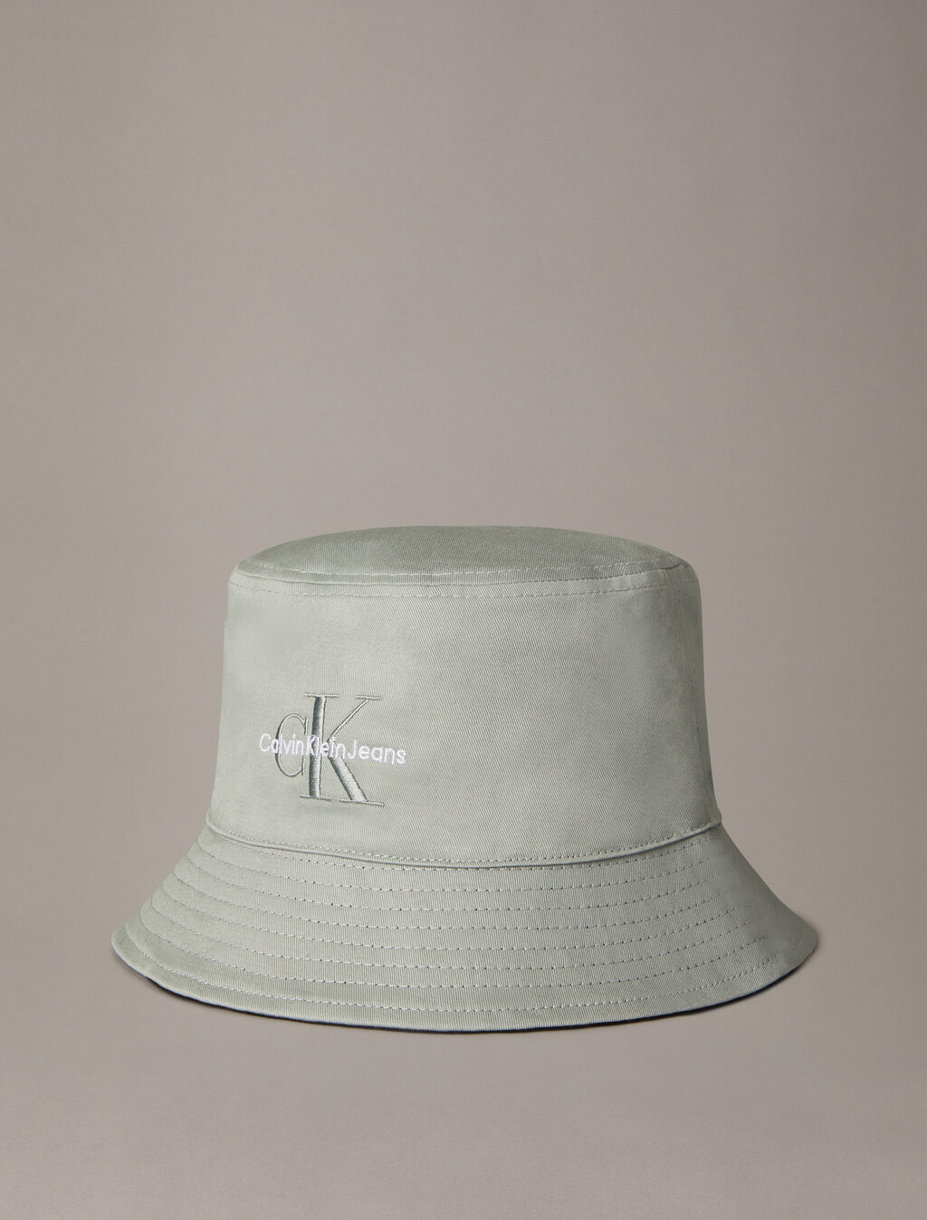 Monogram Twill Cotton Bucket Hat, Slate Gray/Black, hi-res