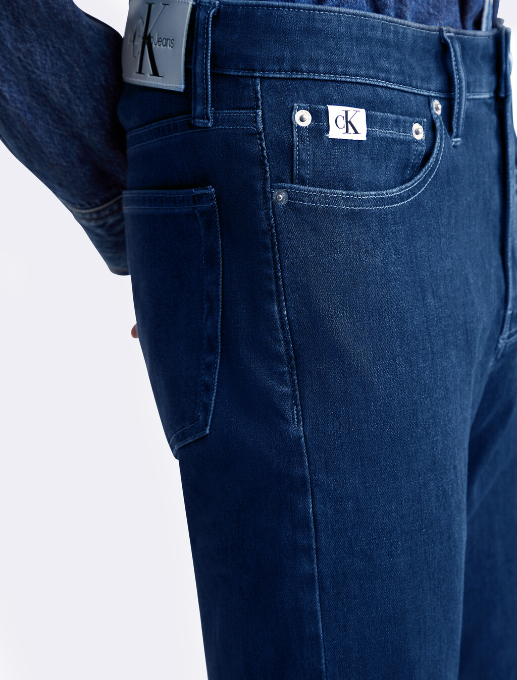 37.5 雙彈力修身牛仔褲, 061B DARK BLUE, hi-res