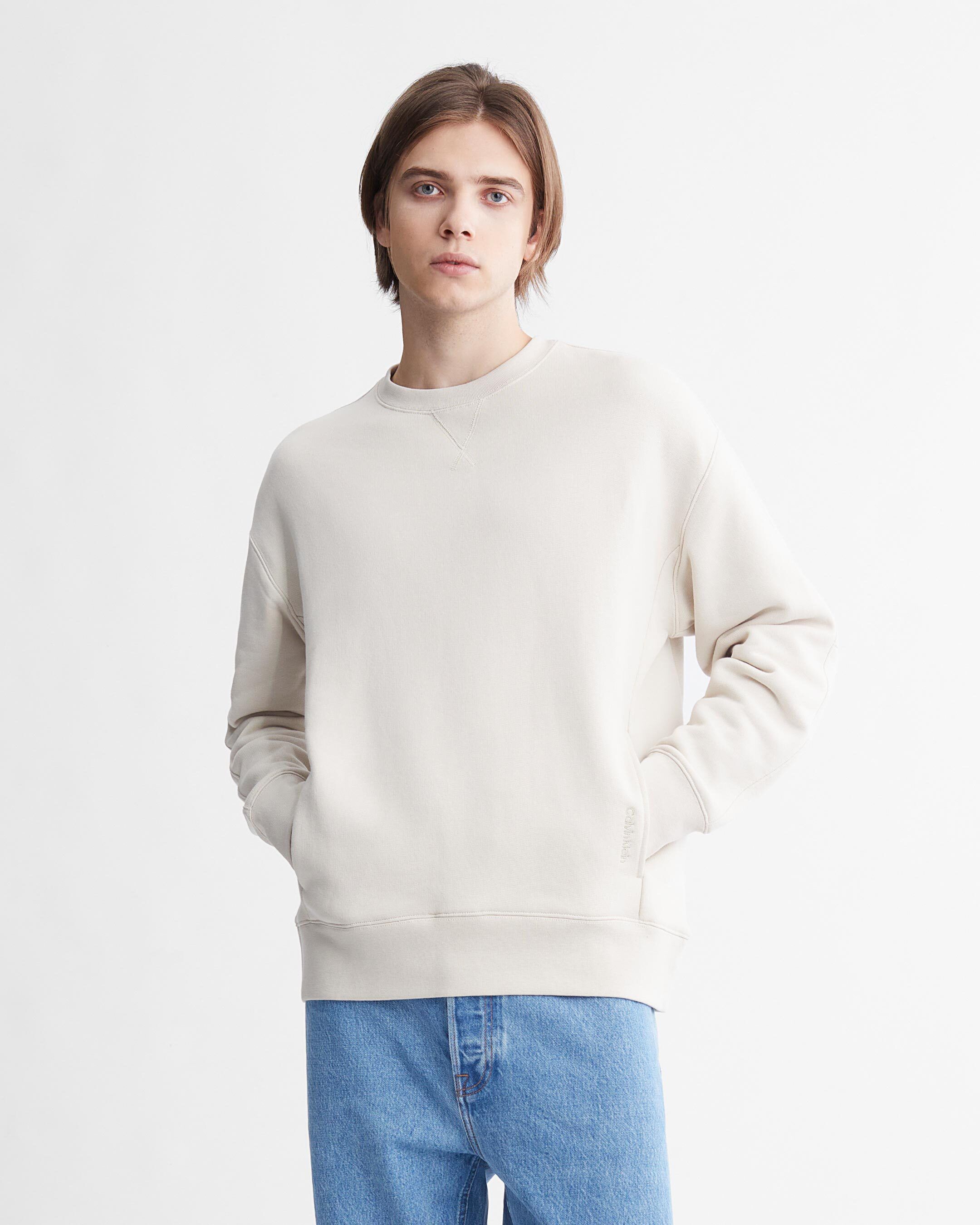 Standards Fleece Crewneck Sweatshirt white Calvin Klein Hong Kong