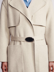 Wool Blend Trench Coat, Peyote, hi-res