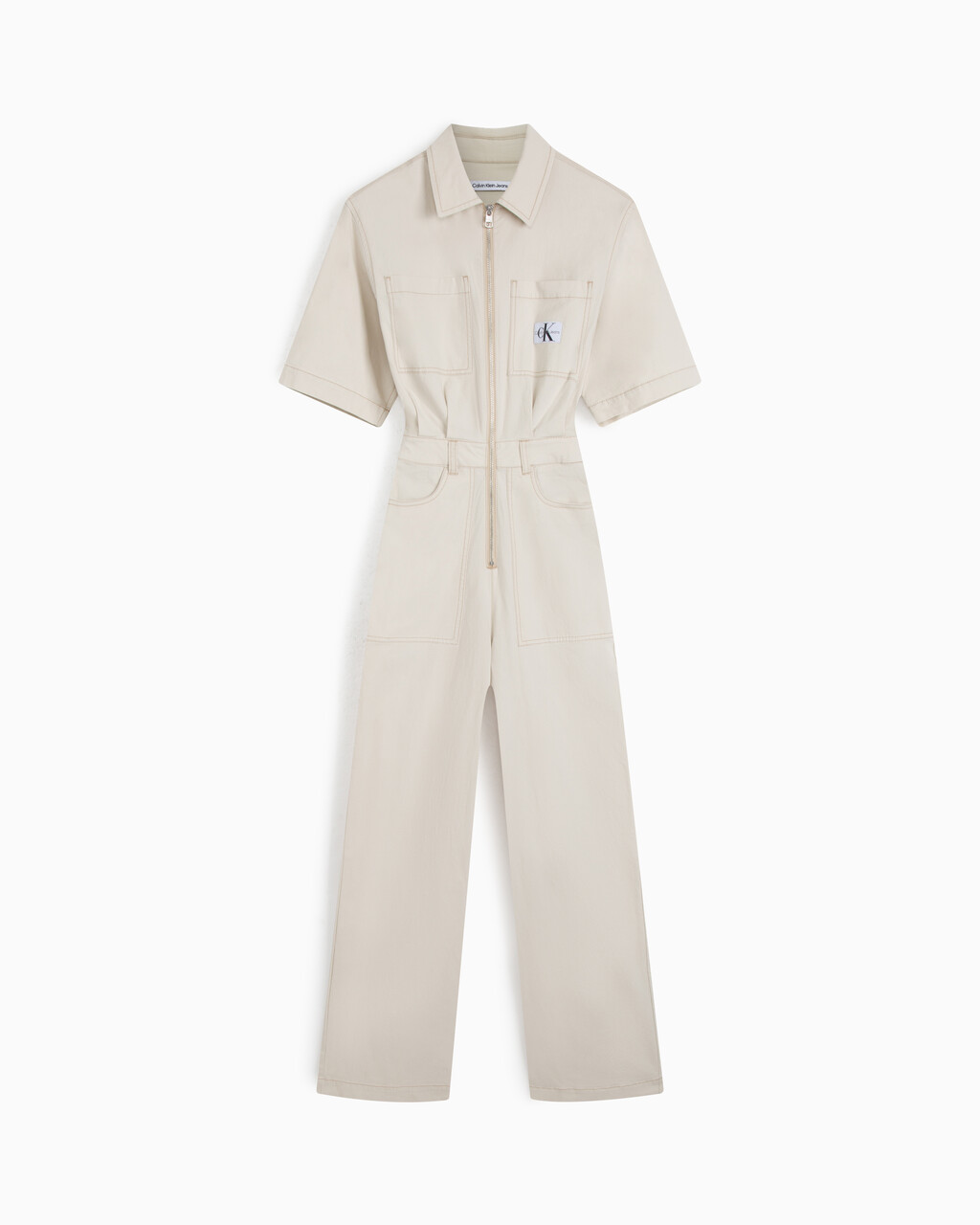 Utility Back Cut Out Jumpsuit, Eggshell, hi-res