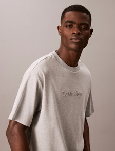 Calvin Klein Logo Tee, BC06 Grey Heather, hi-res