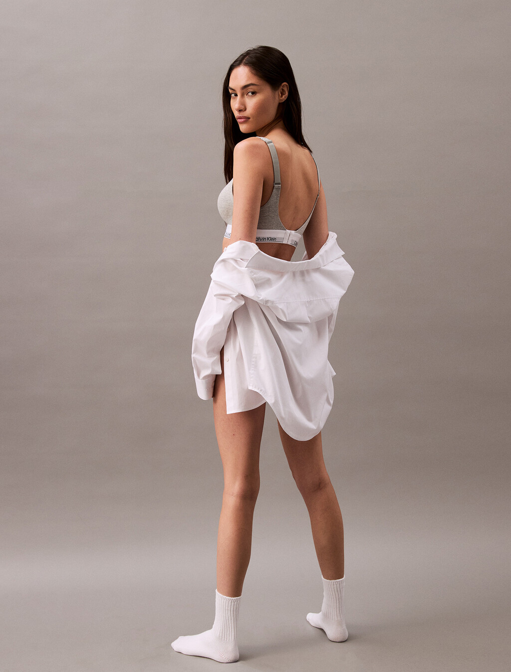 Icon Cotton 提托型無鋼圈胸圍, Grey Heather, hi-res