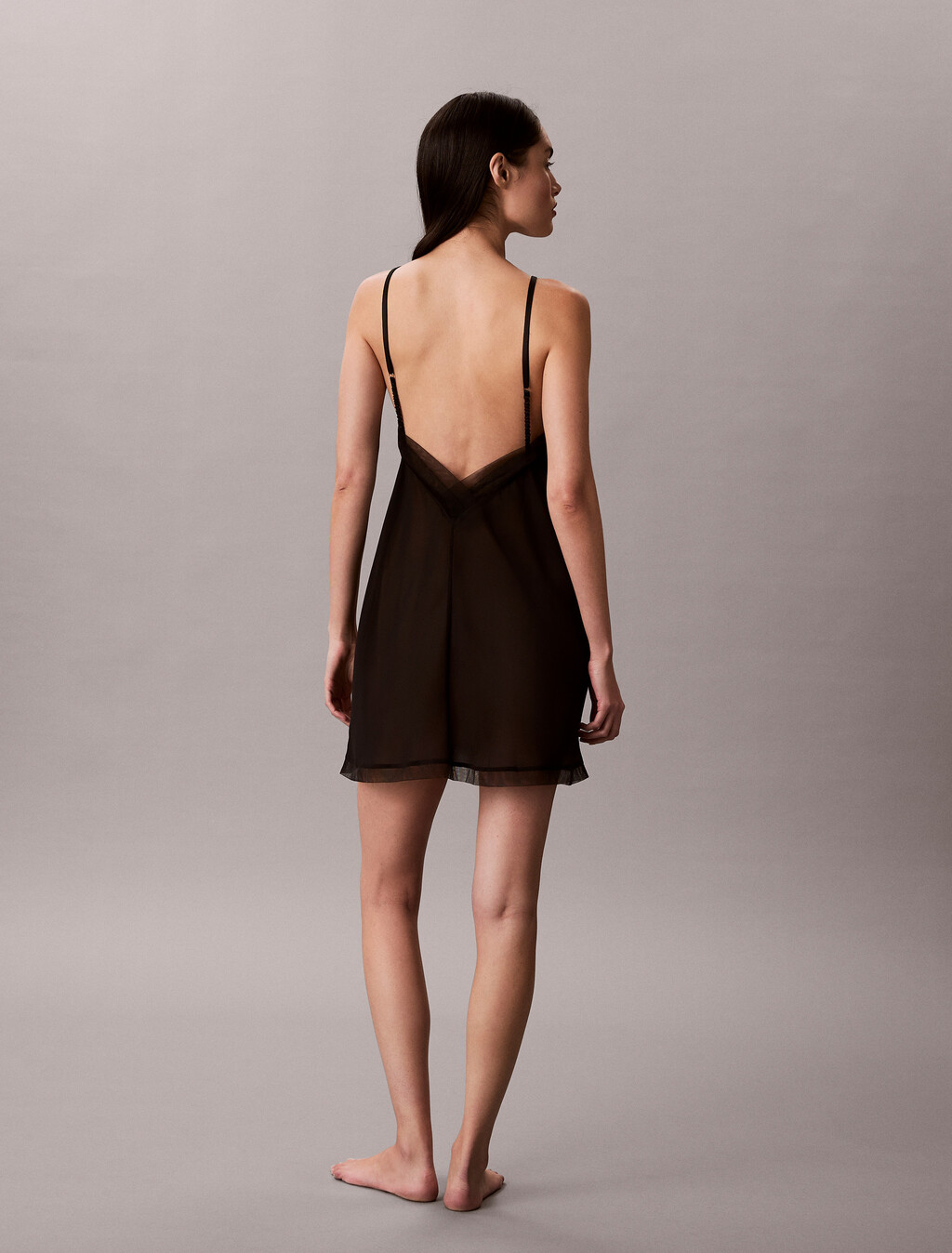 Chemise - CK Black Floral Lace, Black, hi-res