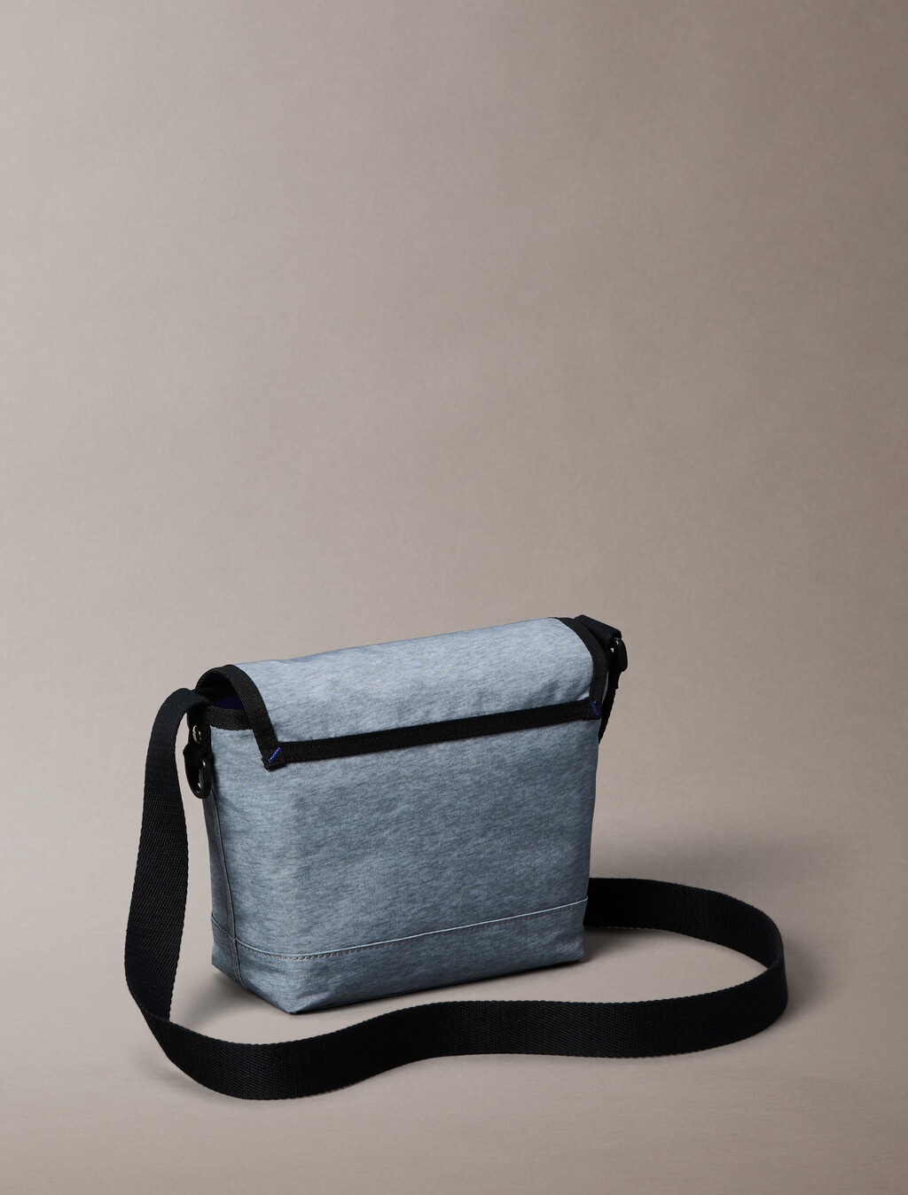 Bold Logo Nylon Small Flap Messenger, Gray Heather, hi-res