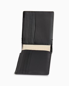 Institutional 標誌飾牌對摺式銀包, BLACK, hi-res