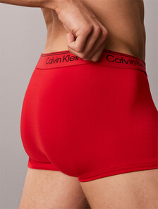3 件裝低腰平口內褲 - Microfibre Stretch, Black/Goji Berry/Established Red, hi-res