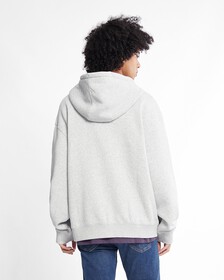 Monogram Zip Up Hoodie, LT GREY HEATHER, hi-res