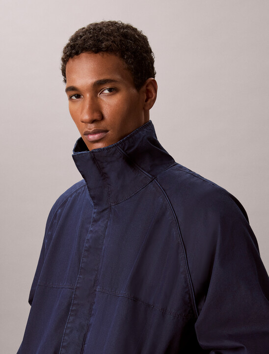 Nylon Denim Track Jacket