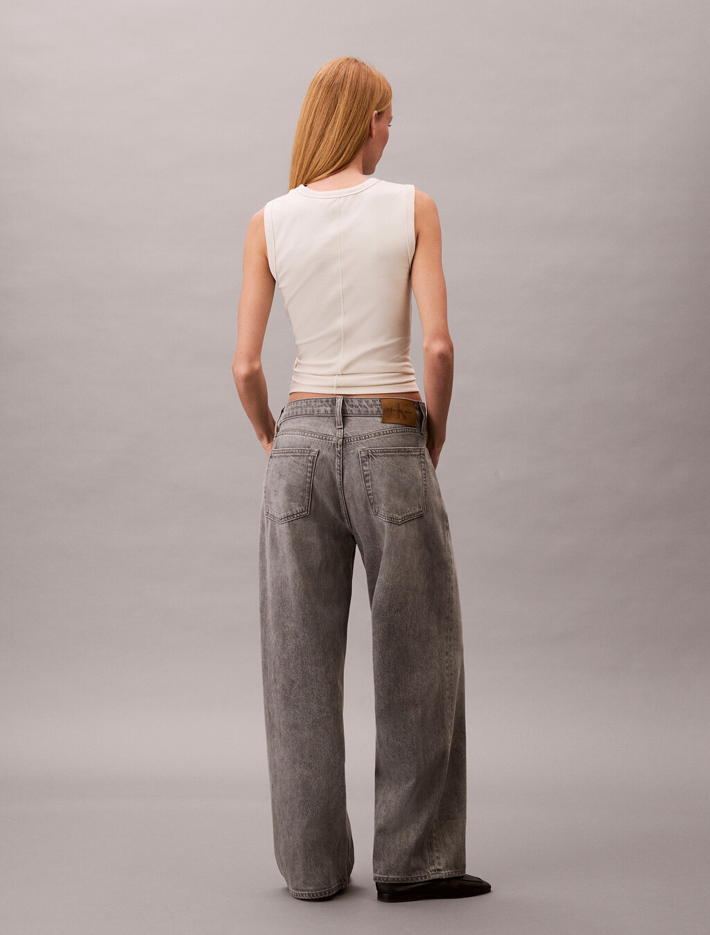 90's Low Rise Baggy Jeans, GREY DOVE, hi-res
