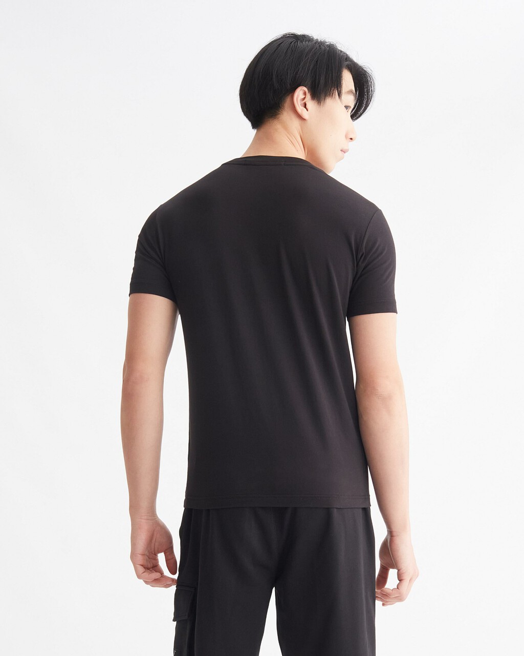 MOVEMENTS 毛刺標誌修身 T 裇, Ck Black, hi-res