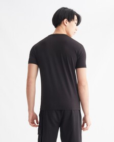 MOVEMENTS 毛刺標誌修身 T 裇, Ck Black, hi-res