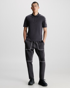 Zip Polo Shirt, BLACK BEAUTY, hi-res