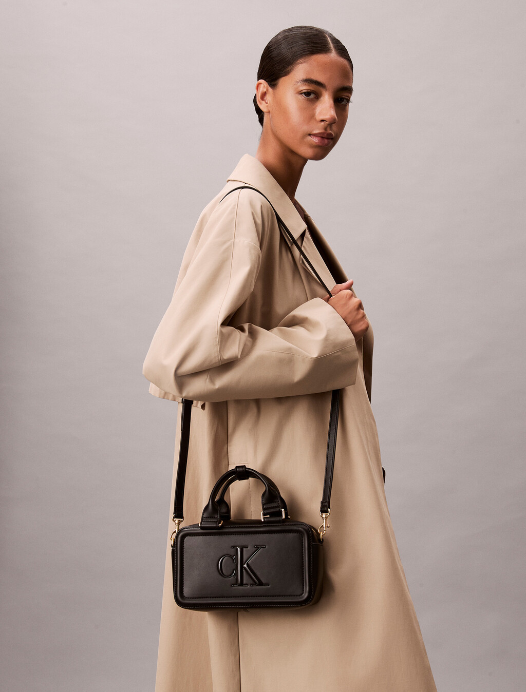 矚目 Monogram 標誌迷你托特包, Black, hi-res