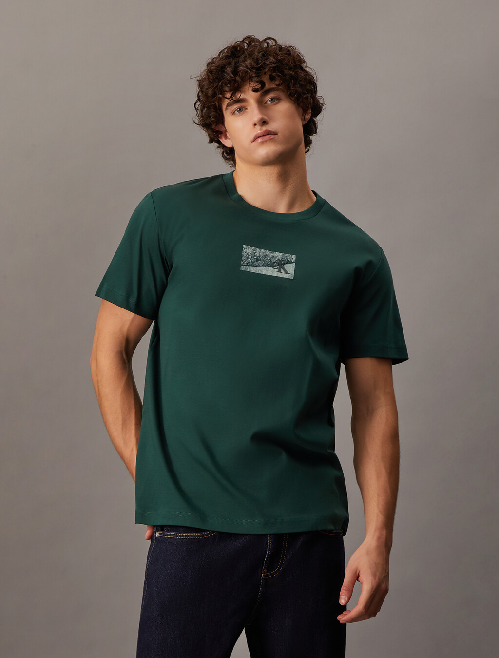 Concrete Monogram Print Regular Tee, Ponderosa Pine, hi-res